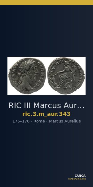 RIC III Marcus Aurelius 343 — CANOA