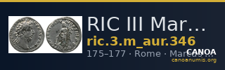 RIC III Marcus Aurelius 346 — CANOA