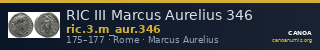 RIC III Marcus Aurelius 346 — CANOA