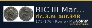 RIC III Marcus Aurelius 348 — CANOA