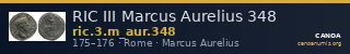 RIC III Marcus Aurelius 348 — CANOA