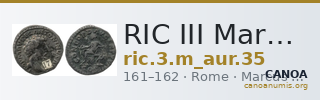 RIC III Marcus Aurelius 35 — CANOA