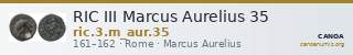 RIC III Marcus Aurelius 35 — CANOA