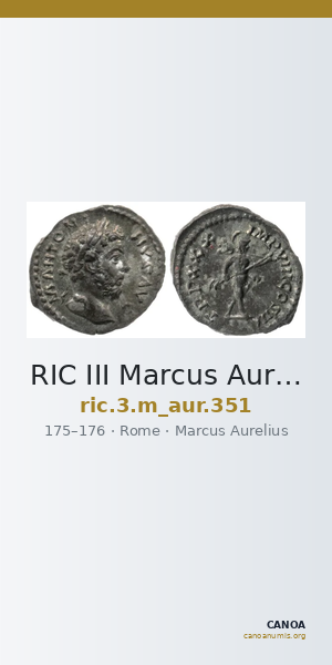 RIC III Marcus Aurelius 351 — CANOA