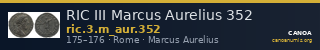 RIC III Marcus Aurelius 352 — CANOA