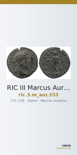 RIC III Marcus Aurelius 353 — CANOA