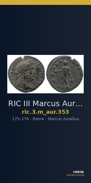 RIC III Marcus Aurelius 353 — CANOA