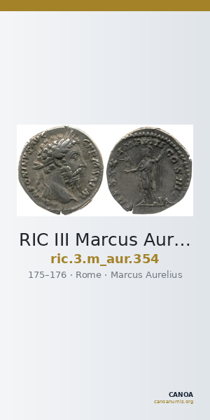RIC III Marcus Aurelius 354 — CANOA