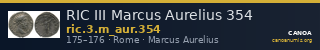 RIC III Marcus Aurelius 354 — CANOA