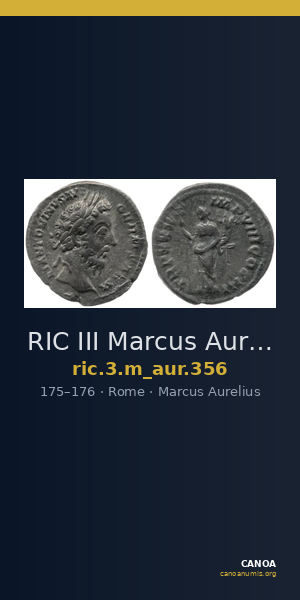 RIC III Marcus Aurelius 356 — CANOA