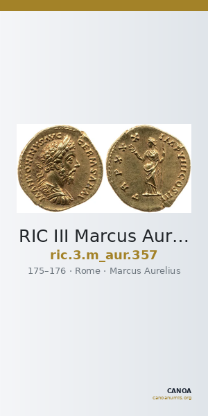 RIC III Marcus Aurelius 357 — CANOA