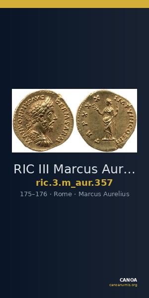 RIC III Marcus Aurelius 357 — CANOA