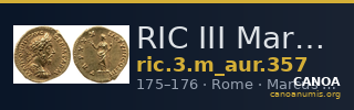 RIC III Marcus Aurelius 357 — CANOA