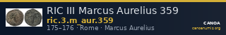 RIC III Marcus Aurelius 359 — CANOA