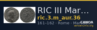 RIC III Marcus Aurelius 36 — CANOA