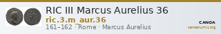 RIC III Marcus Aurelius 36 — CANOA