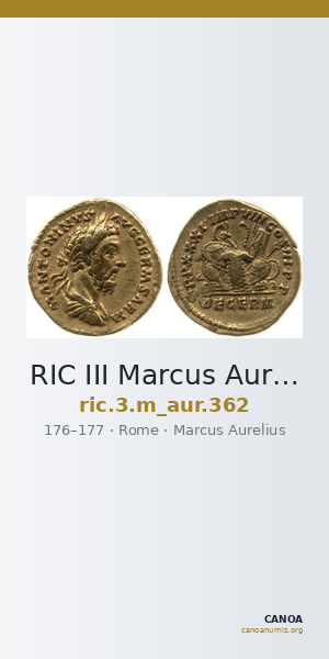 RIC III Marcus Aurelius 362 — CANOA