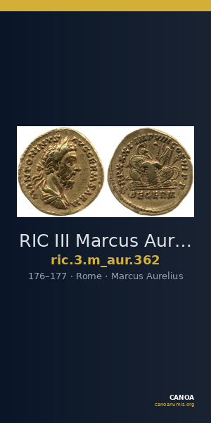 RIC III Marcus Aurelius 362 — CANOA