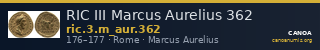 RIC III Marcus Aurelius 362 — CANOA