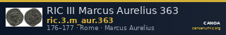 RIC III Marcus Aurelius 363 — CANOA