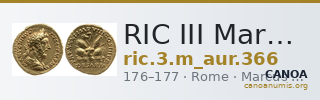 RIC III Marcus Aurelius 366 — CANOA