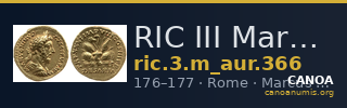 RIC III Marcus Aurelius 366 — CANOA