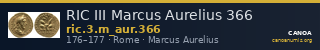 RIC III Marcus Aurelius 366 — CANOA