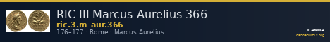 RIC III Marcus Aurelius 366 — CANOA