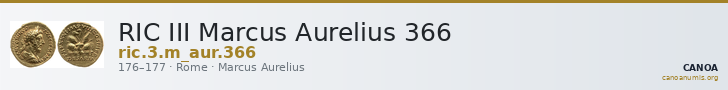 RIC III Marcus Aurelius 366 — CANOA