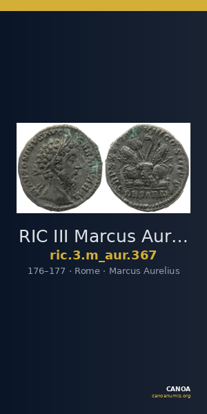 RIC III Marcus Aurelius 367 — CANOA