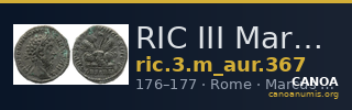 RIC III Marcus Aurelius 367 — CANOA