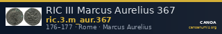 RIC III Marcus Aurelius 367 — CANOA