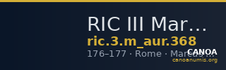 RIC III Marcus Aurelius 368 — CANOA
