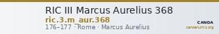 RIC III Marcus Aurelius 368 — CANOA