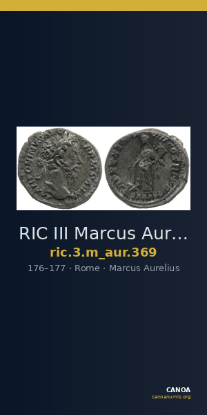 RIC III Marcus Aurelius 369 — CANOA