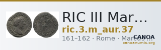 RIC III Marcus Aurelius 37 — CANOA
