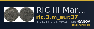 RIC III Marcus Aurelius 37 — CANOA