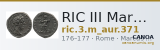 RIC III Marcus Aurelius 371 — CANOA