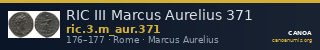 RIC III Marcus Aurelius 371 — CANOA