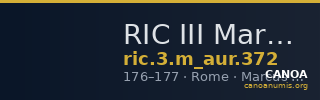 RIC III Marcus Aurelius 372 — CANOA