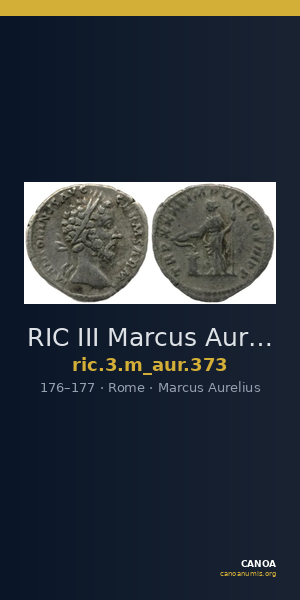 RIC III Marcus Aurelius 373 — CANOA