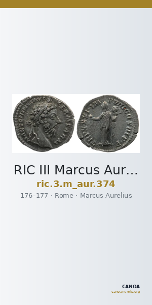 RIC III Marcus Aurelius 374 — CANOA