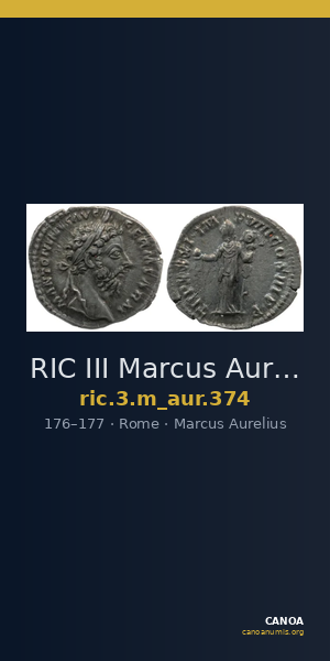 RIC III Marcus Aurelius 374 — CANOA