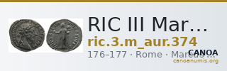 RIC III Marcus Aurelius 374 — CANOA