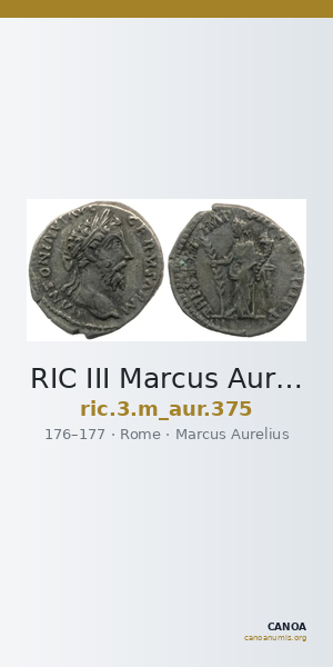 RIC III Marcus Aurelius 375 — CANOA