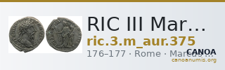 RIC III Marcus Aurelius 375 — CANOA