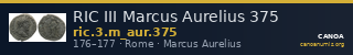 RIC III Marcus Aurelius 375 — CANOA