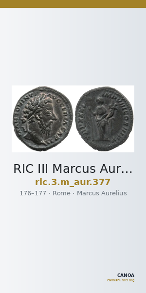 RIC III Marcus Aurelius 377 — CANOA