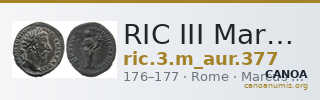 RIC III Marcus Aurelius 377 — CANOA