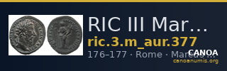 RIC III Marcus Aurelius 377 — CANOA